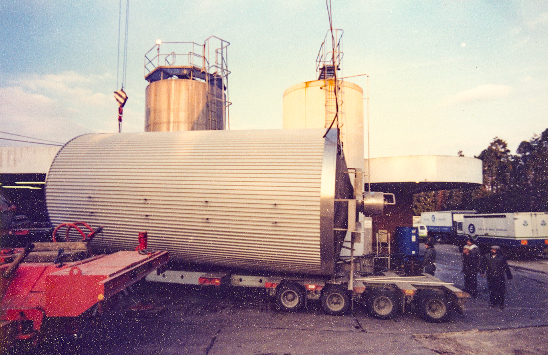 1980s Exeter Processing-silo and milk reception construction. (Pictures by Syd Johnston, presented by his son Ian via Teresa Heal)