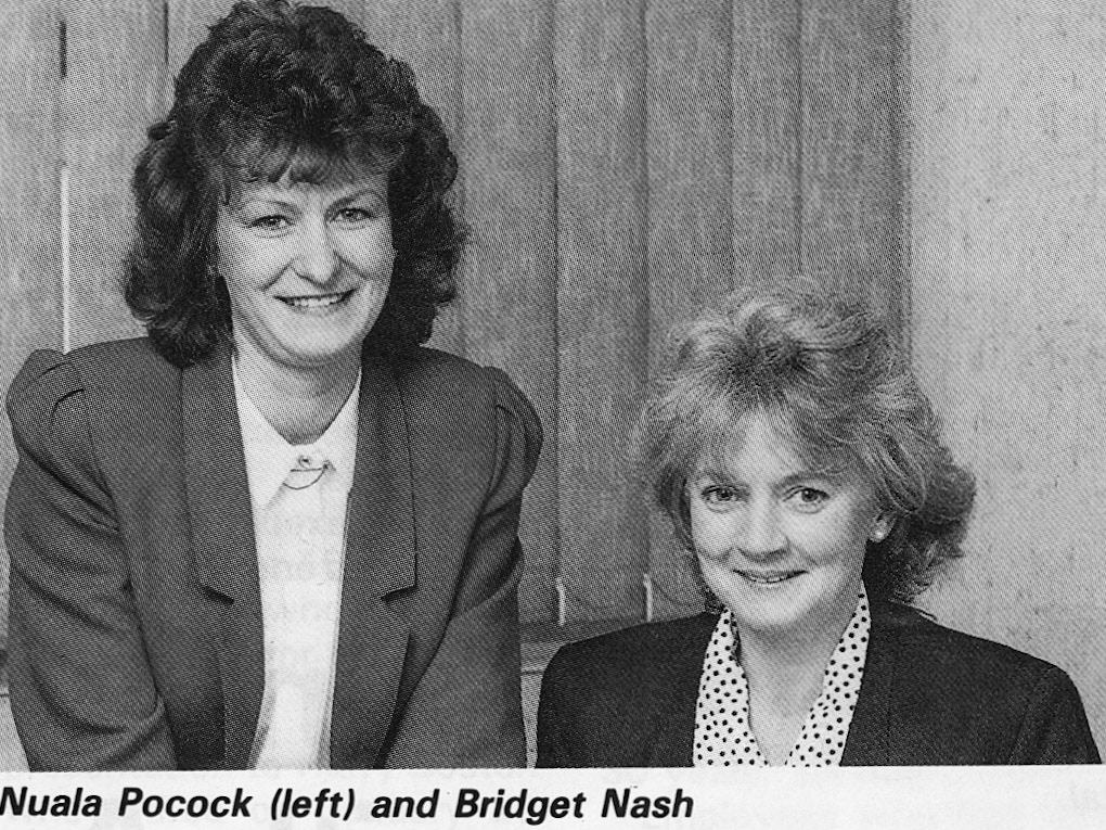1989 Health and Safety Team at Head Office - Nuala Pocock and Bridget Nash. Russell Finch comments "Bridget used to be Lab Manager at Didcot up until the end August 1987"