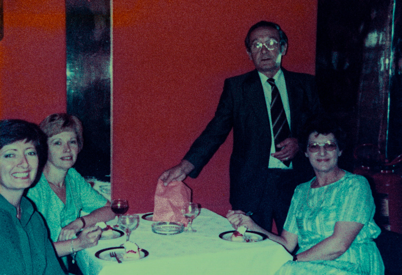 1984 Mabel Walton's retirement-Marion Morgan, Pat Dickens, Joe Birch and Molly Bendon (Courtesy Beryl Purslove)