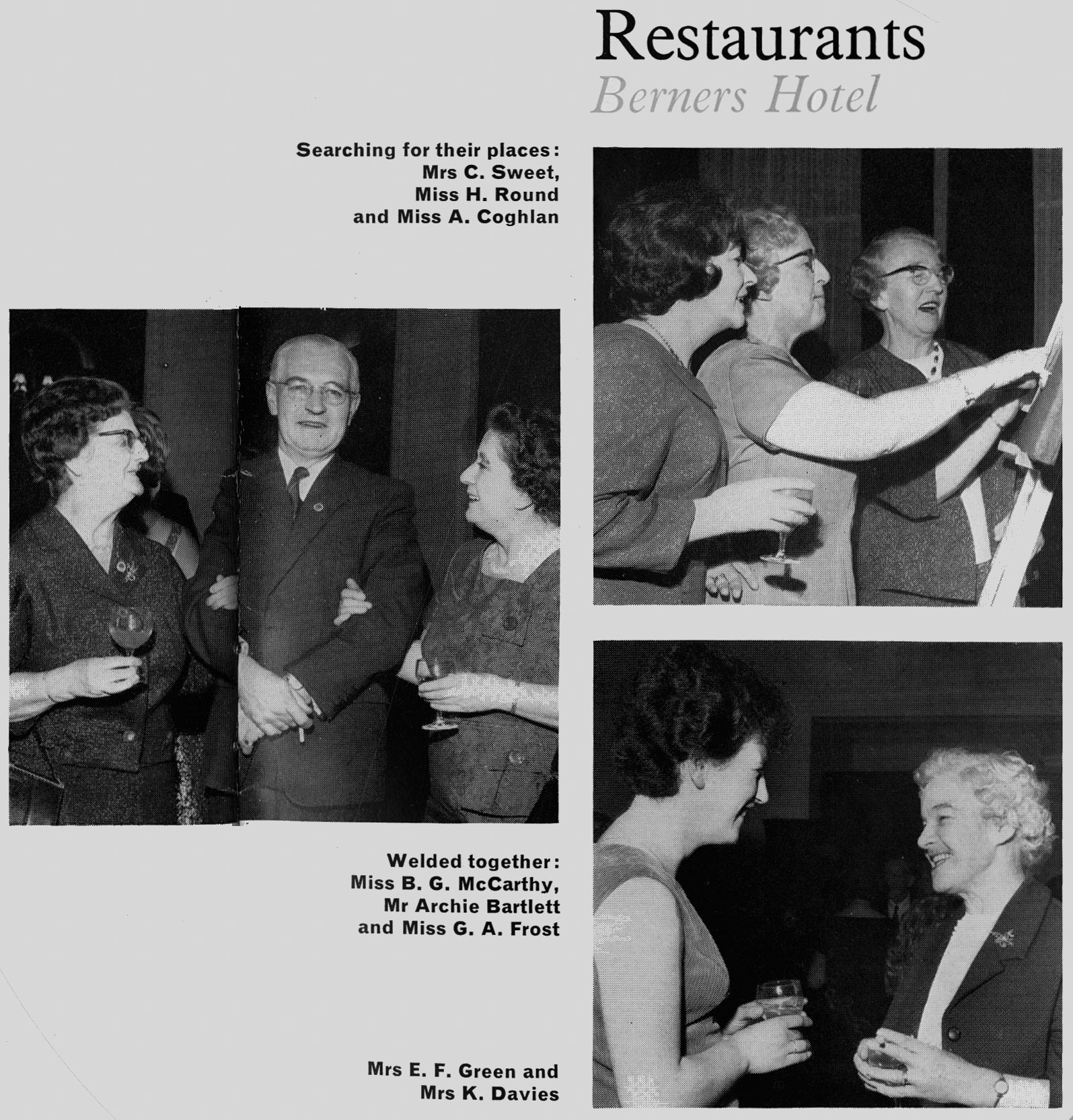 1965 London Management Dinner (April Express News)