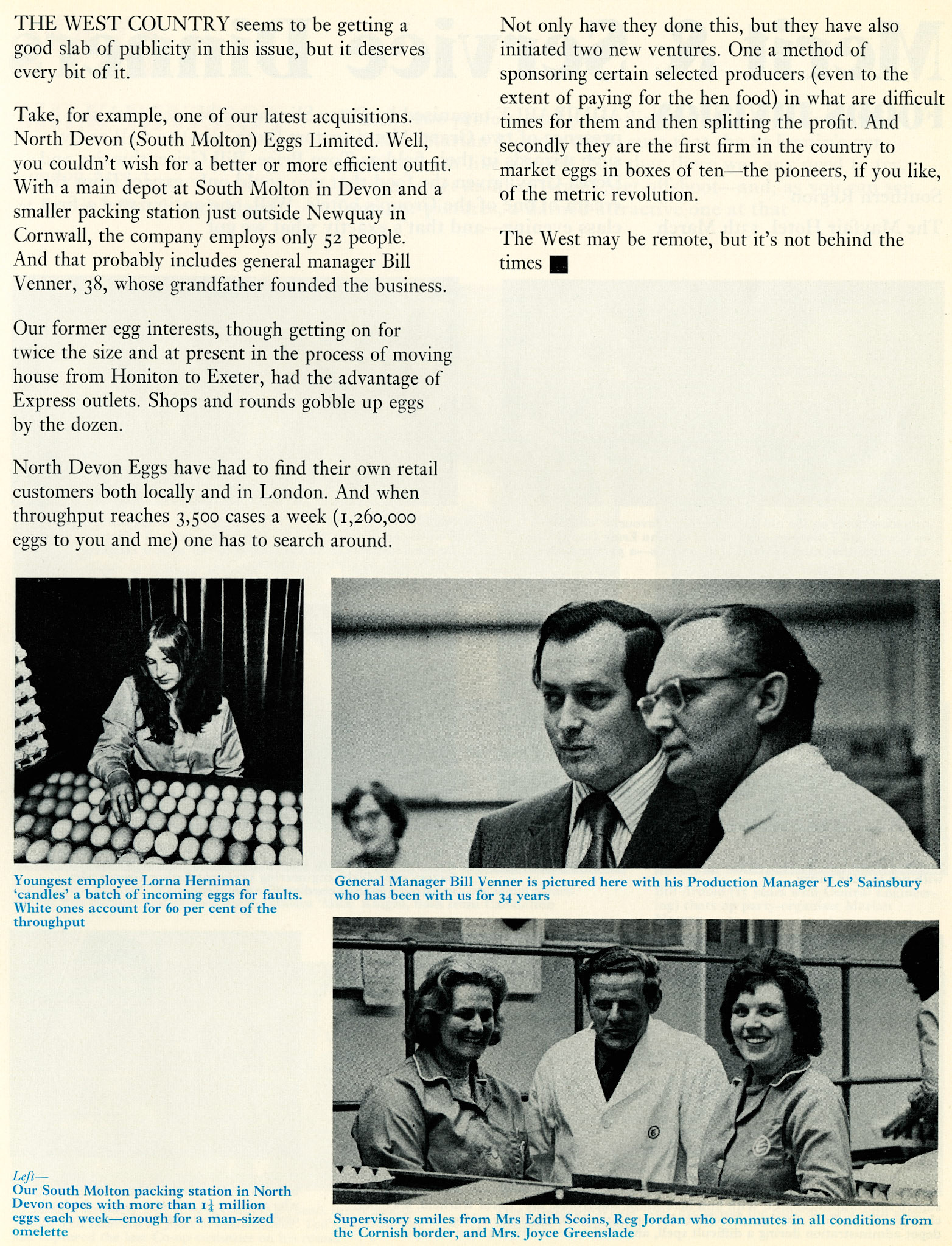 1974 North Devon (South Molton) egg depot