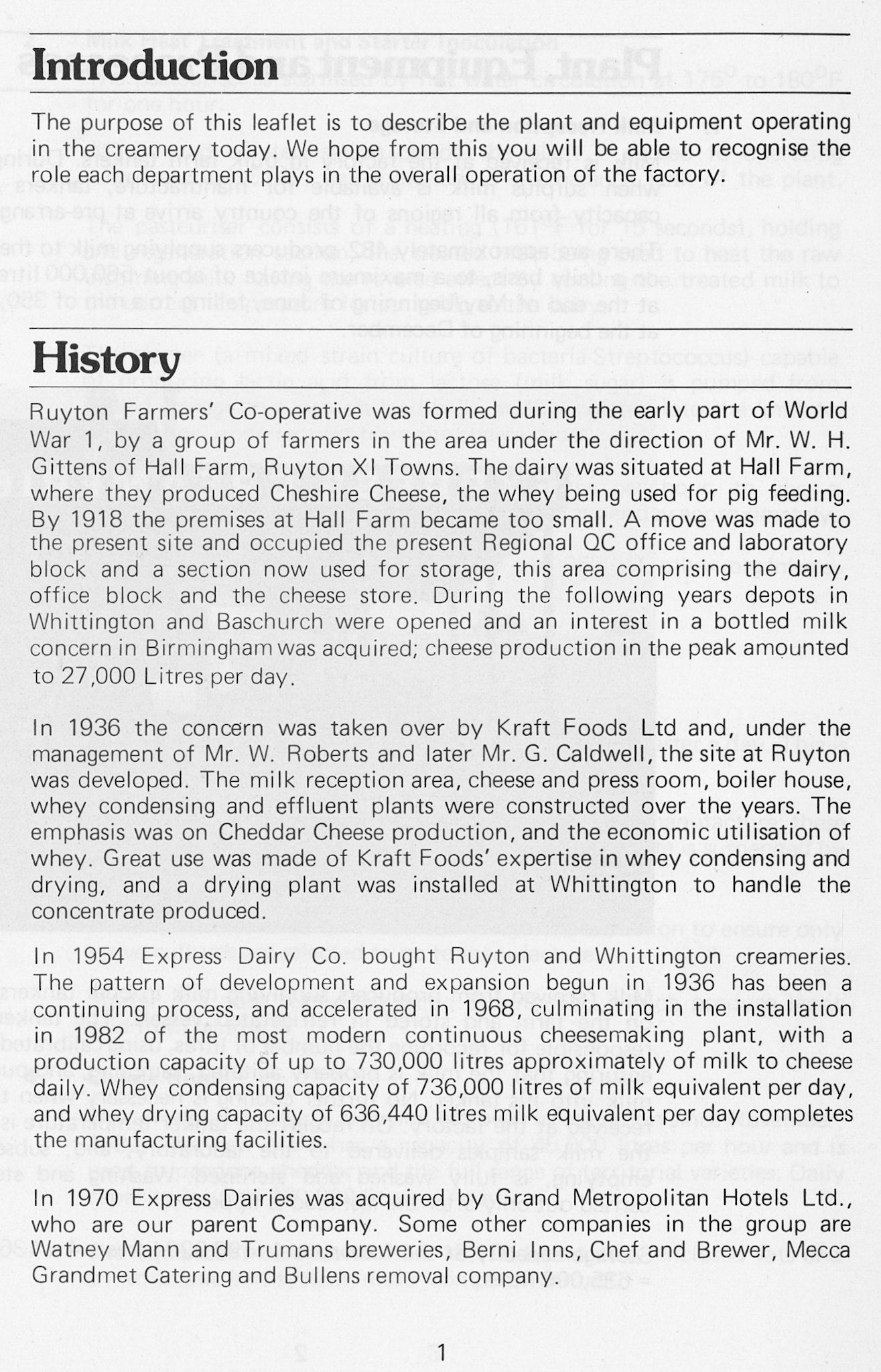 1980's - Ruyton Creamery Promotional Booklet