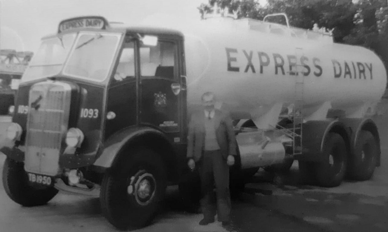 1949 AEC Tanker 1093, Reg: TB1950 probably at South Morden. Roger Frost comments "This was the one displayed on the Butterfield’s stand at the 1948 Commercial Motor show. This was the first show to be held in Earls Court after WW2. I remember being taken by my old dad who worked T.H Lewis to see it." (Courtesy Bill Conquest)