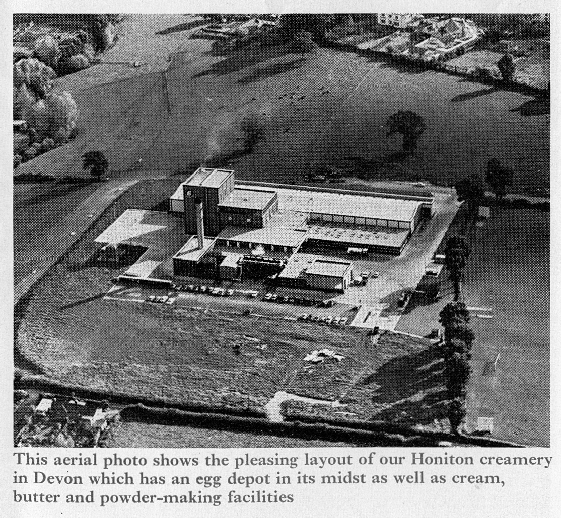 1973 Honiton Creamery from the air