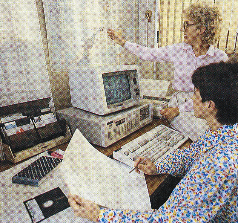 1987 South Ruislip Transport Traffic Office, from Graduate Recruitment Brochure 'A New Perspective' (Courtesy Soo Rose-Cook)