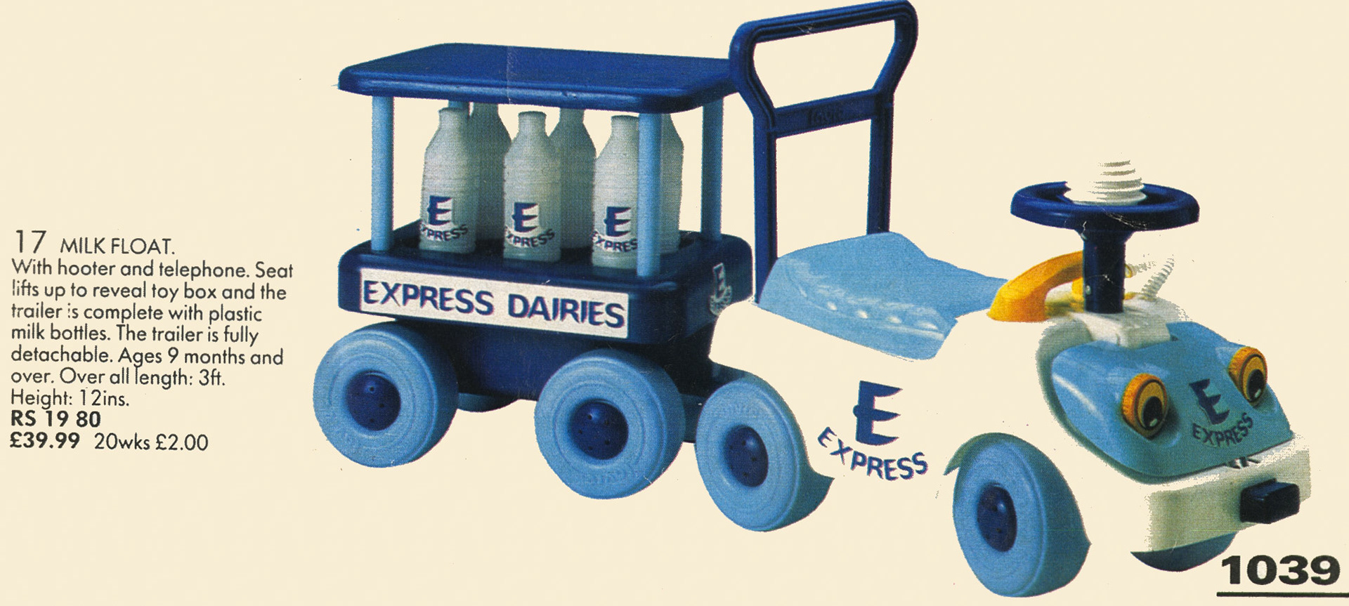 1990's? Triang Express milk float from a catalogue. (Courtesy Michael Aldread)