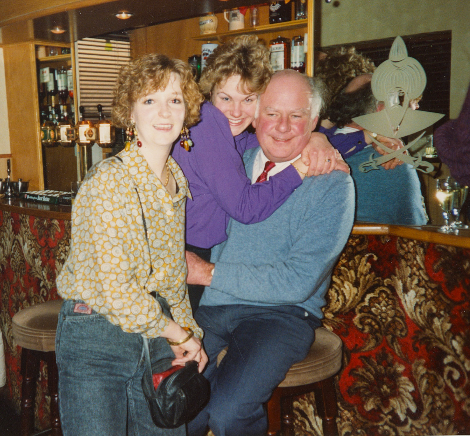 1992 Honiton Last Day, January 10th: Nikki ?, Vicky Maynard, and Tony Moxon (Courtesy Wendy Hawker)