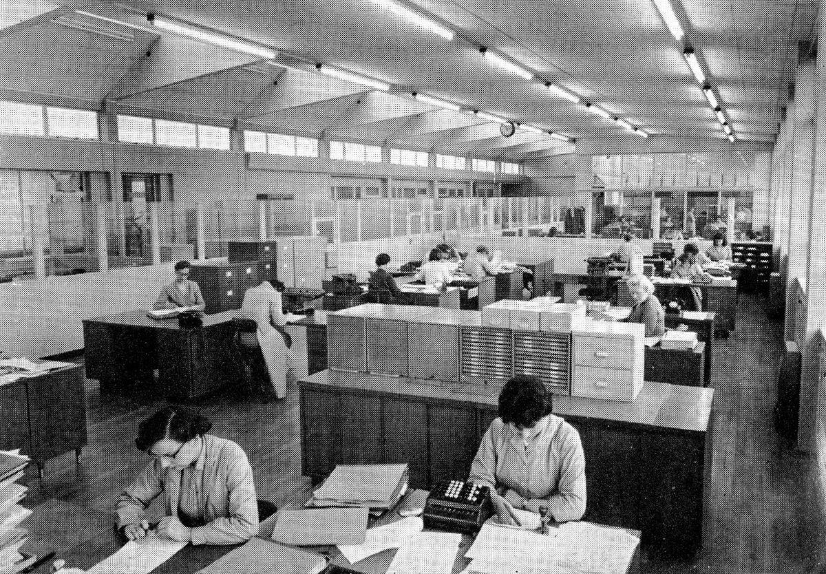 1960's South Ruislip Central Stores main offices. (From Express Story 1864 - 1964)