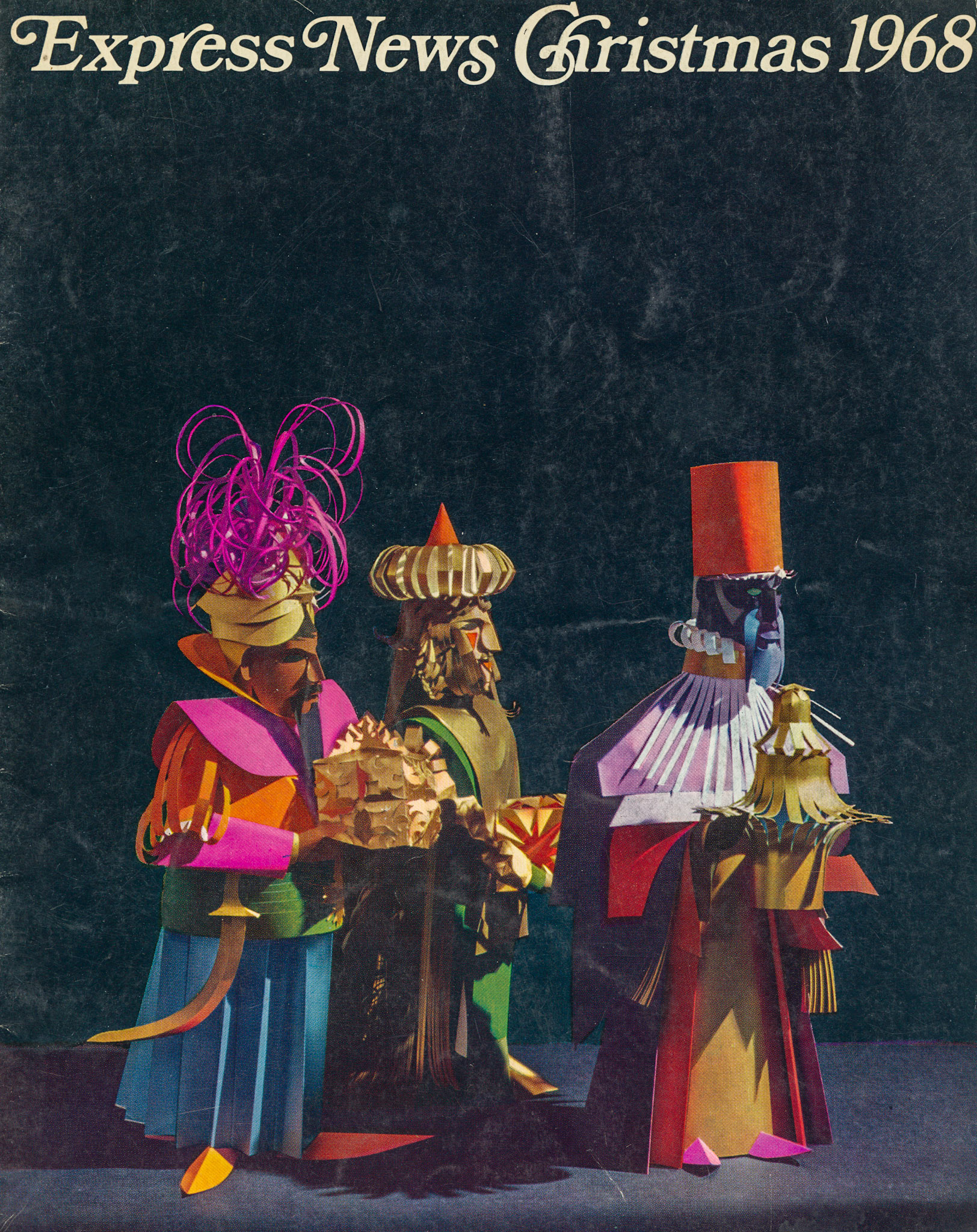The Three Kings - 2 feet high figures modelled from paper by designer David Toy