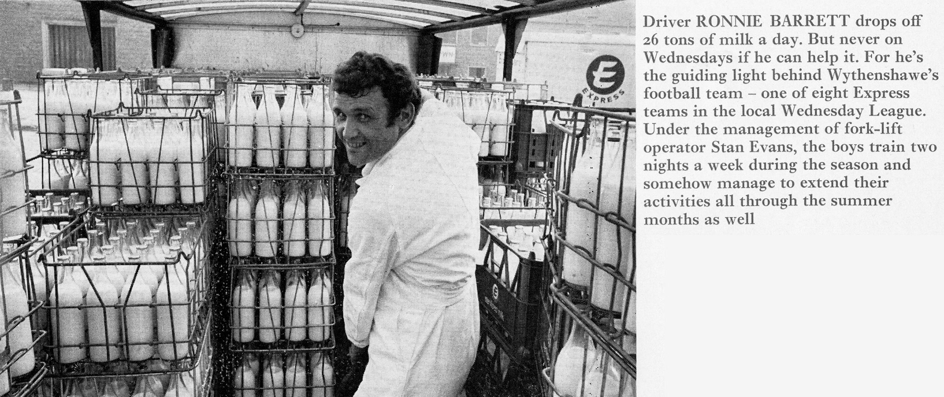 1971 Wythenshawe-Driver Ronnie Barrett. (Express News Xmas)