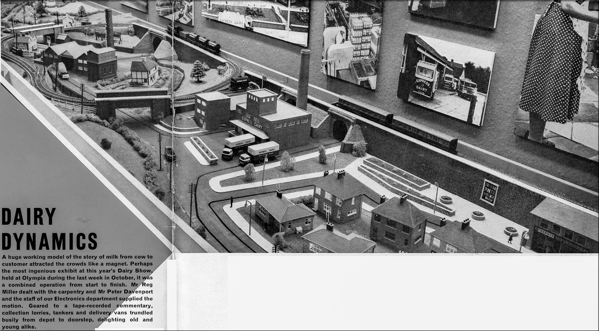 1962 Model Railway at the Dairy Show at Olympia (Express News Christmas)