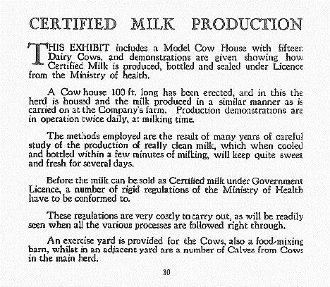 1925 Express Dairy at the British Empire Exhibition, Wembley. (Courtesy Brent Council booklet prepared by Philip Grant, Wembley History Society)