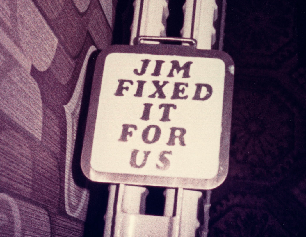 1983 Jim Hodges retirement, plaque made by Ron Purslove and presented to Jim (Courtesy Beryl Purslove)