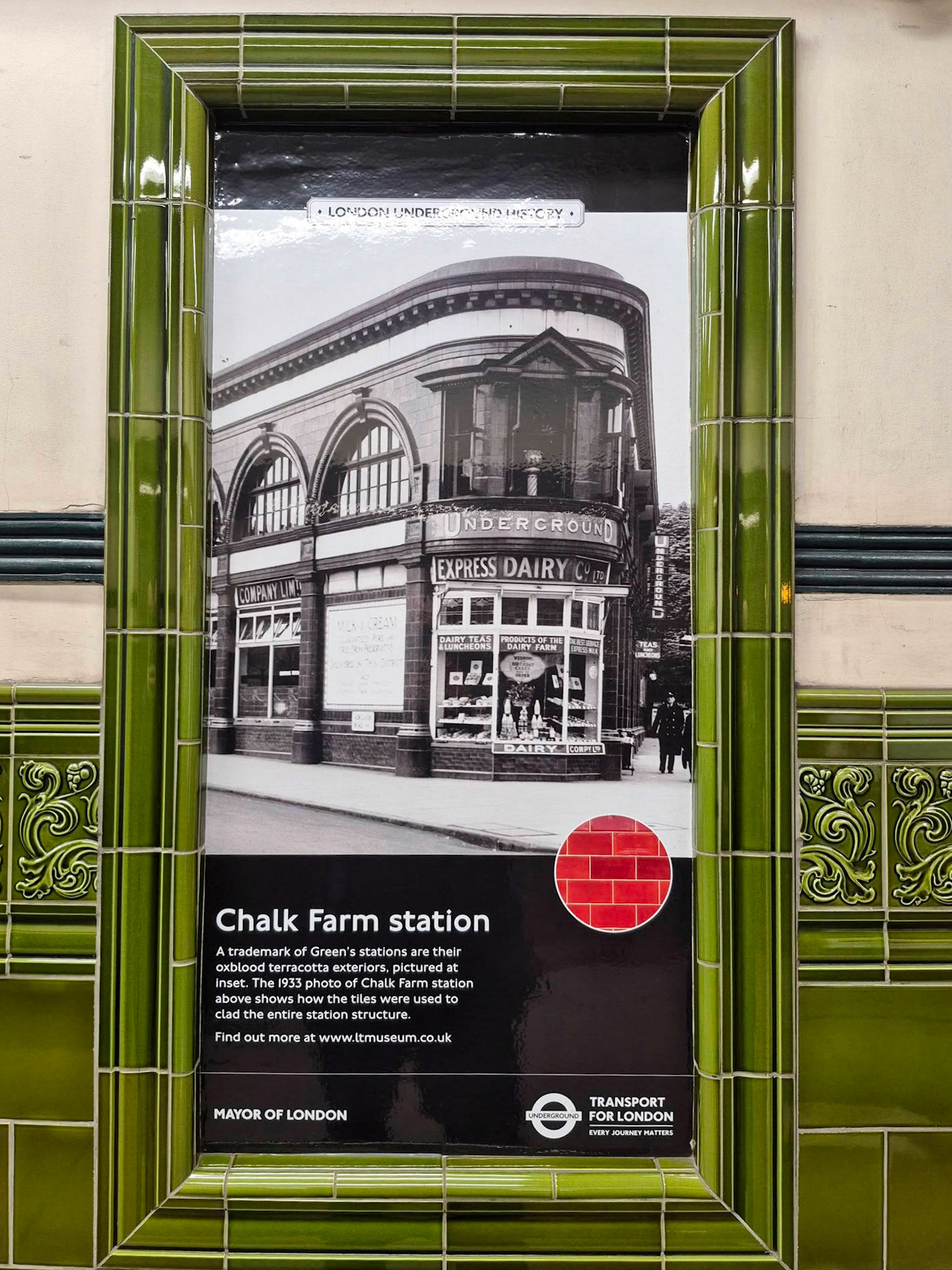2026 TFL poster about Chalk Farm station (Courtesy Mark Amies)