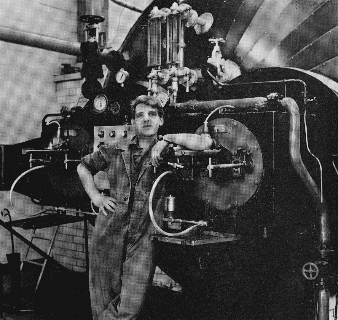 1970 Ruyton Ivor Jones, one of three boiler attendants. Wife Brenda works in the General Office (Courtesy Doreen Williams)