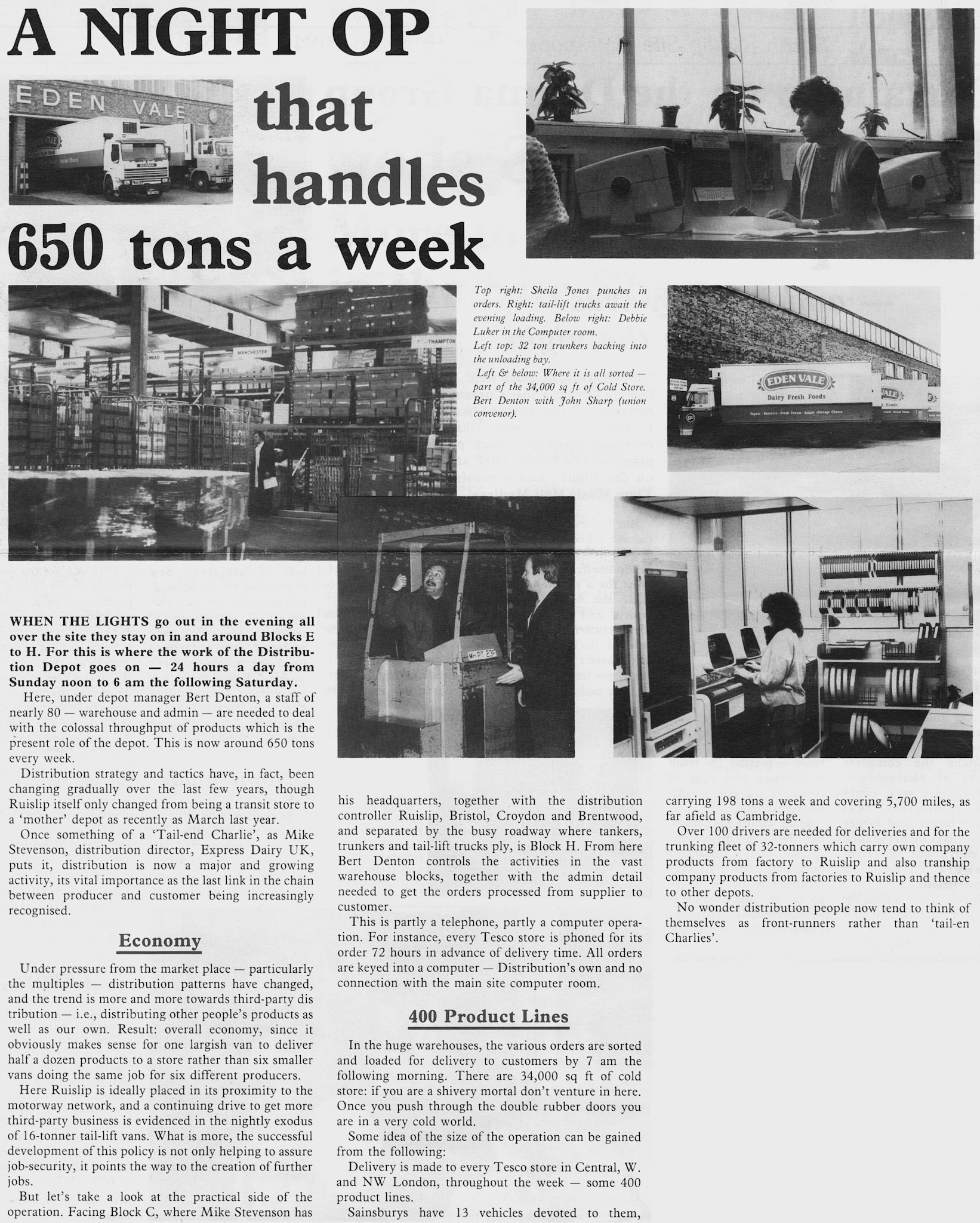 1984 South Ruislip Eden Vale warehouse and distribution operations