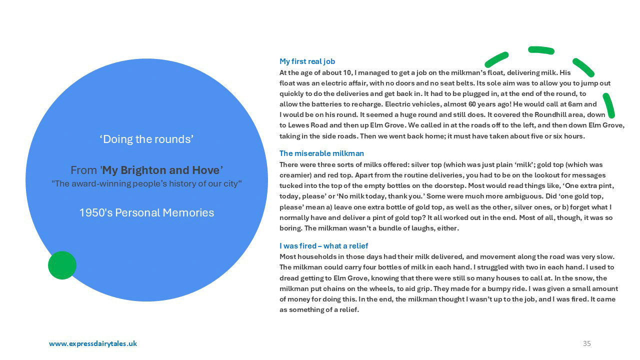 Memories of Milk Boys and Girls (Express Dairy Tales publication)