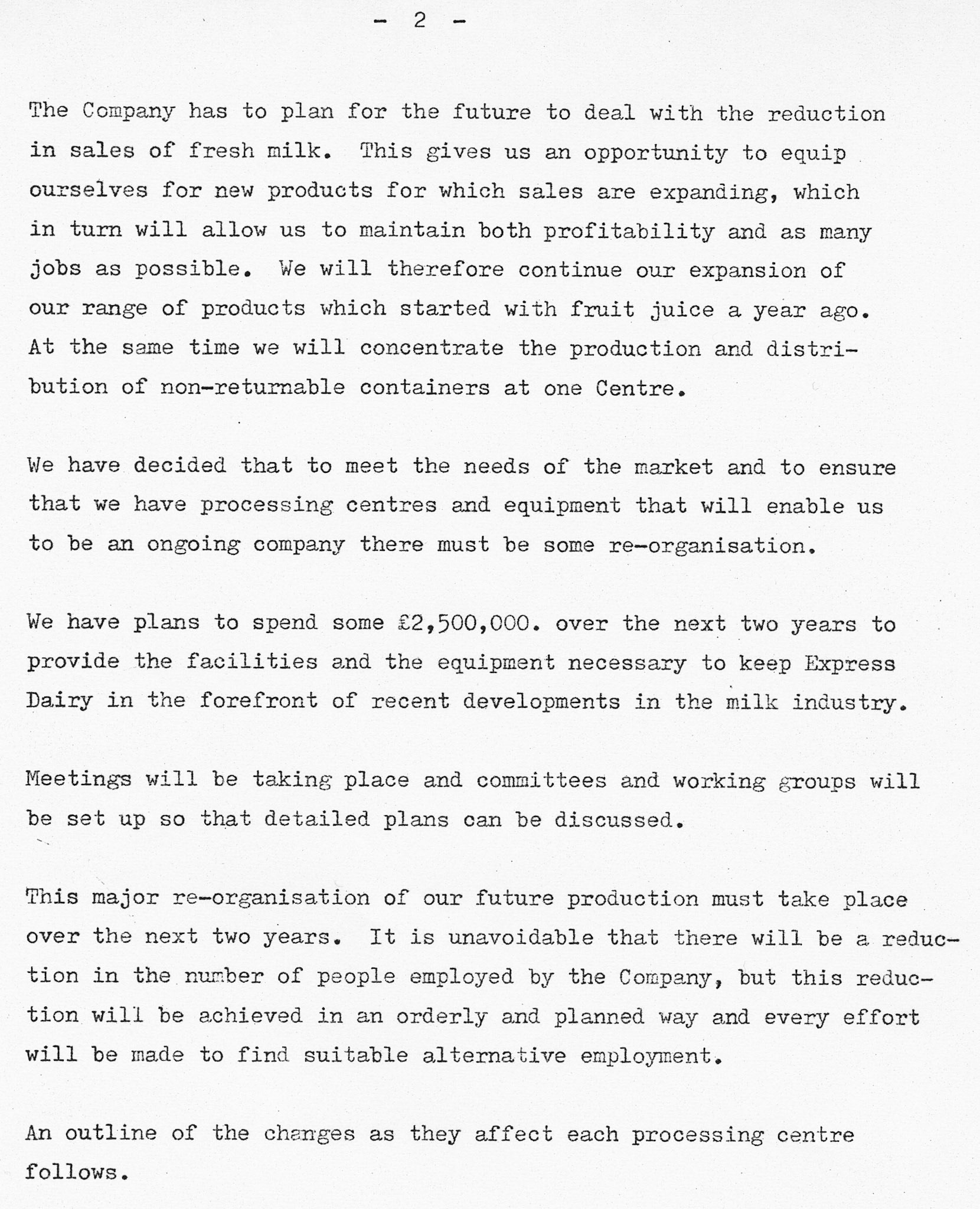 1978 Reorganisation of Processing Centres in London 2