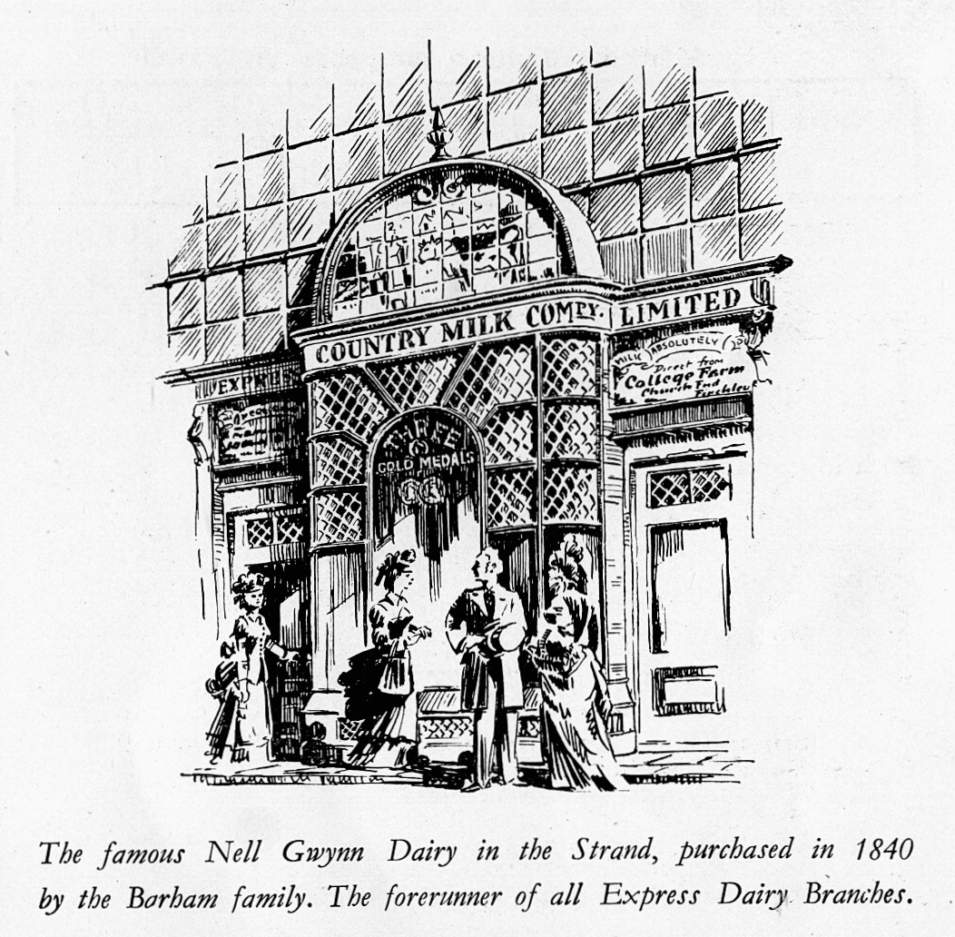 1840 Nell Gwynn Dairy, Strand. (Express Salesman's Manual Fourth Edition)