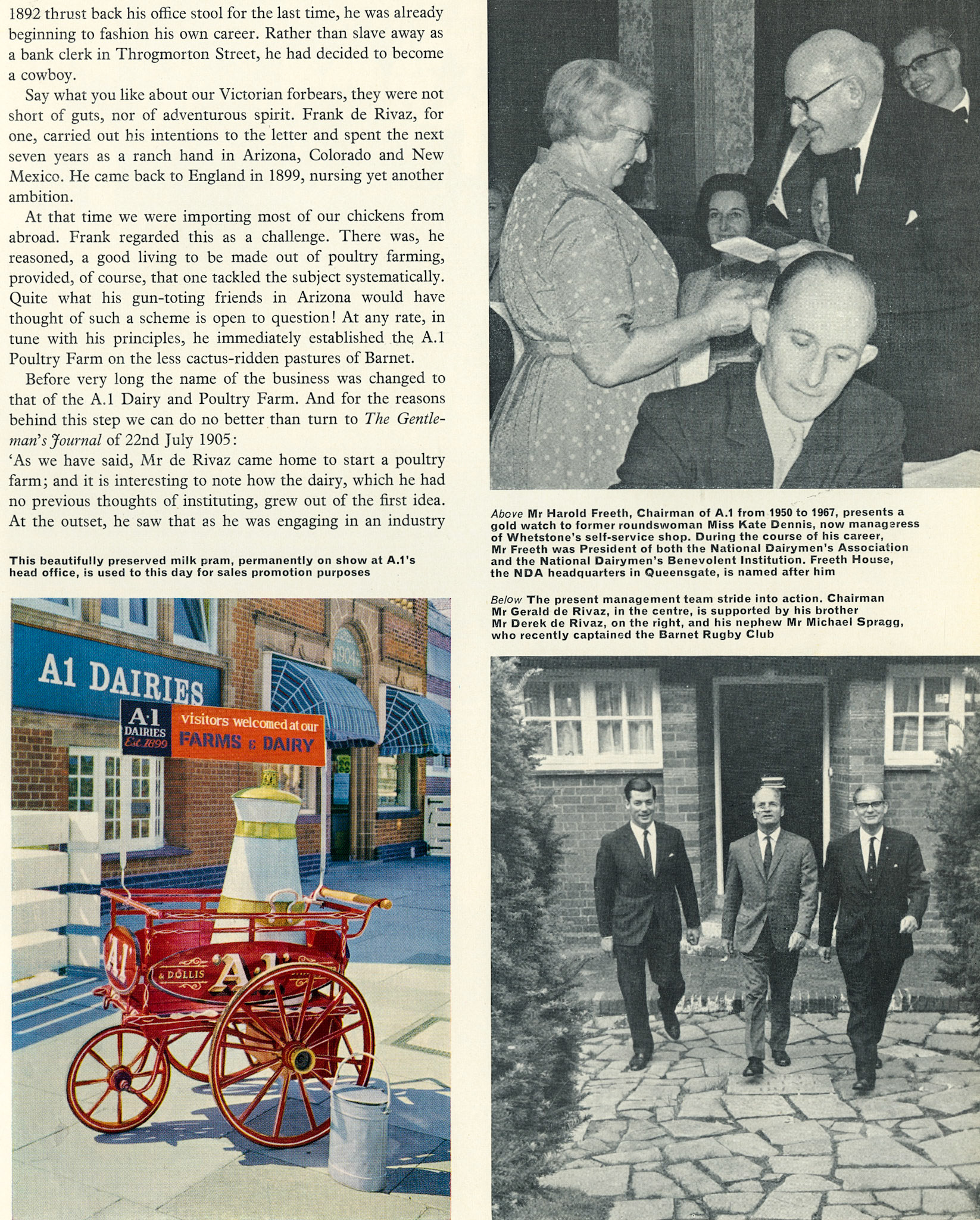 1967 A1 Dairies, with 60,000 customers in North London and Herfordshire, joins Express