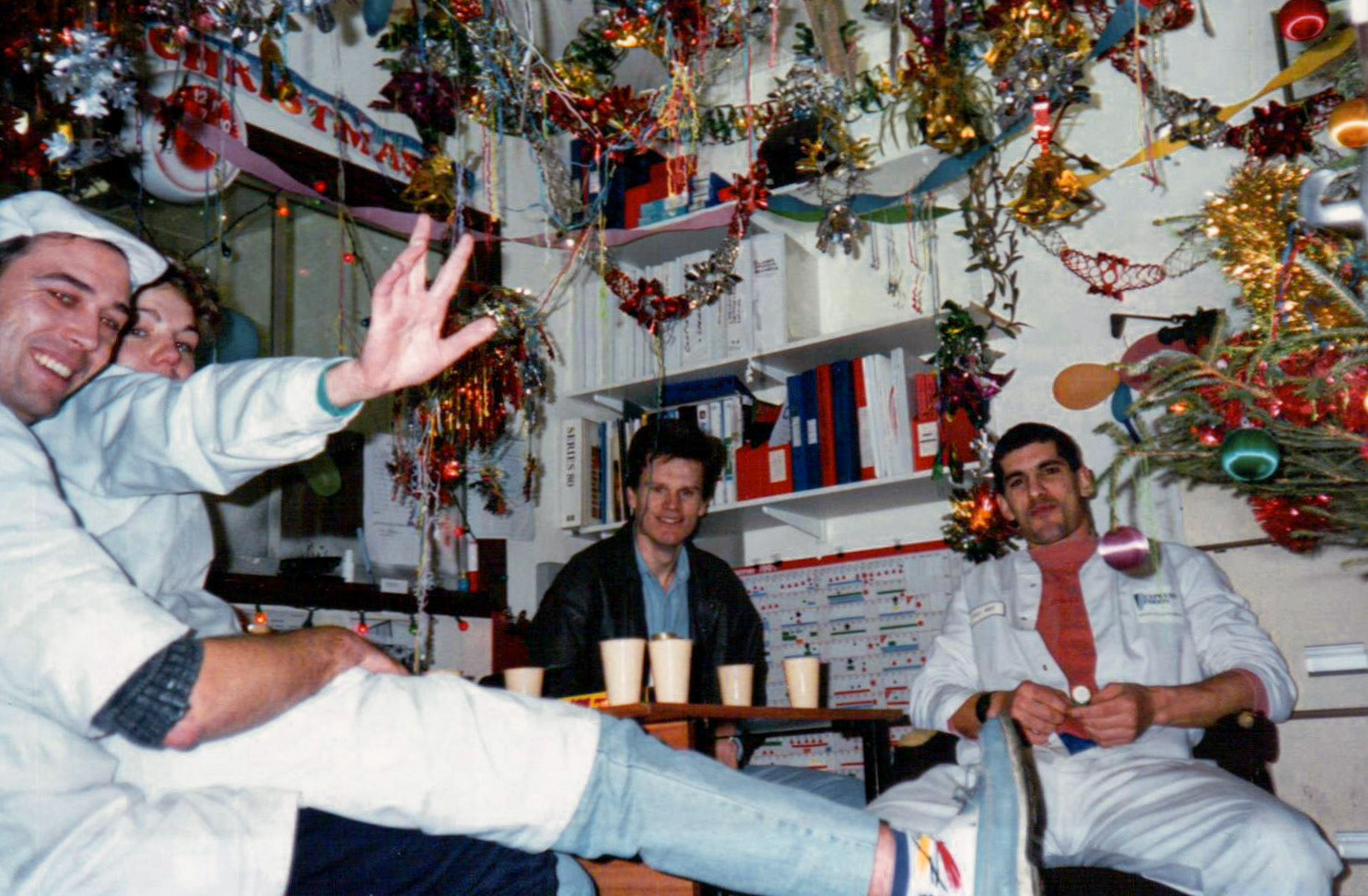 1991 Dave Ferry, Mark Hutchinson at Honiton prior to closure (Courtesy Wendy Hawker)