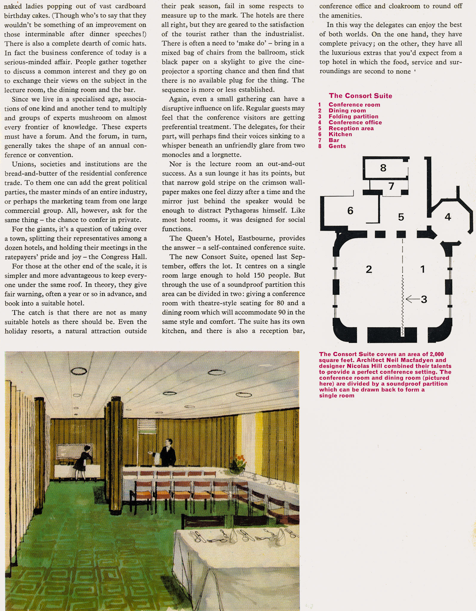1967 Eastbourne Queen's Hotel has a new conference suite. (Express News Autumn)