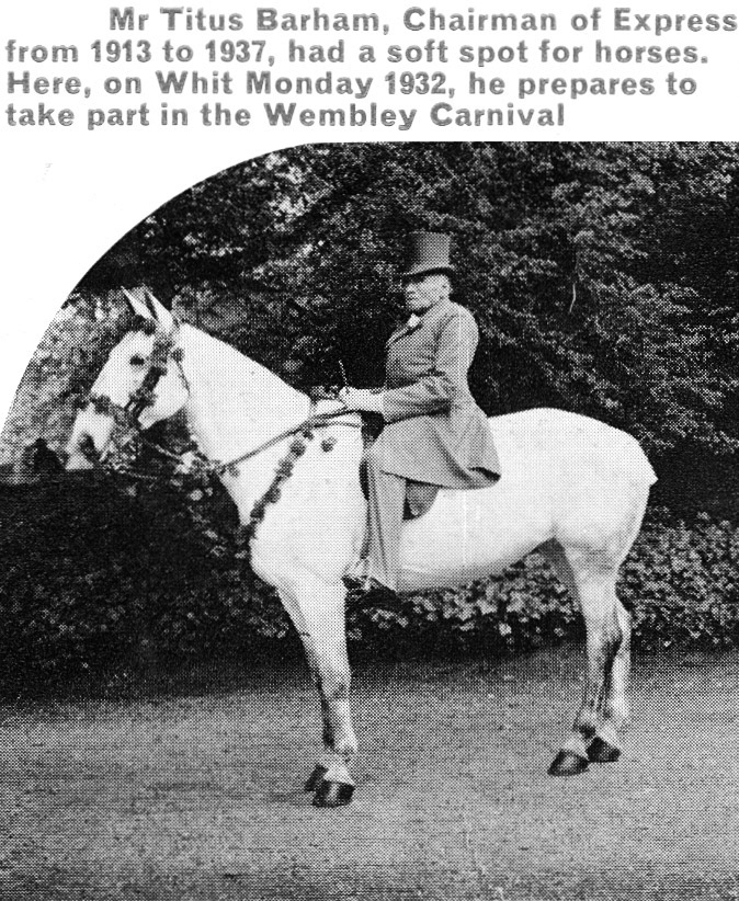 1932 Titus Barham at the Wembley Carnival (Express News Christmas 1967)
