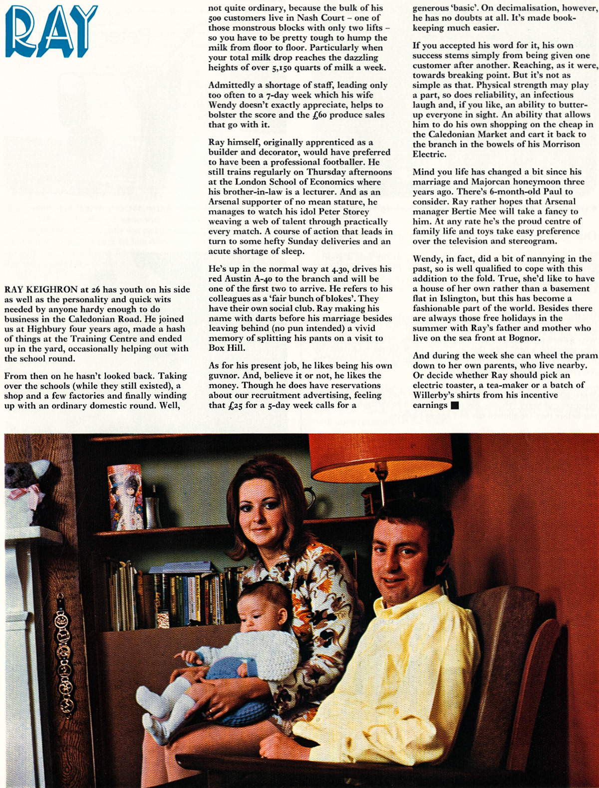 1971 Profile of two milkmen at their homes