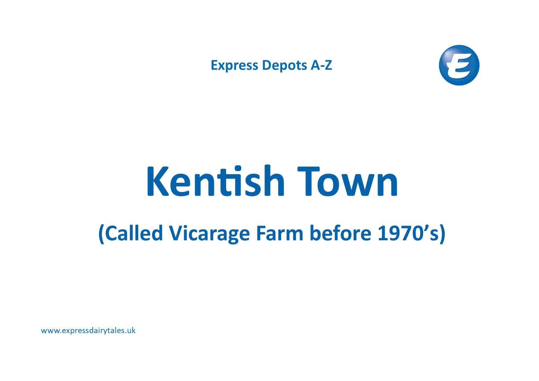 Steve Riches comments (November 2024) "My dad Peter Riches was at Camden Town Express depot; he had a electric hand cart. When it closed he was moved to Vicarage Farm depot (Kentish Town)- many happy memories as a milk boy helping him every Saturday. He was a Foreman B Grade, so was always changing rounds to cover sick or holidays."