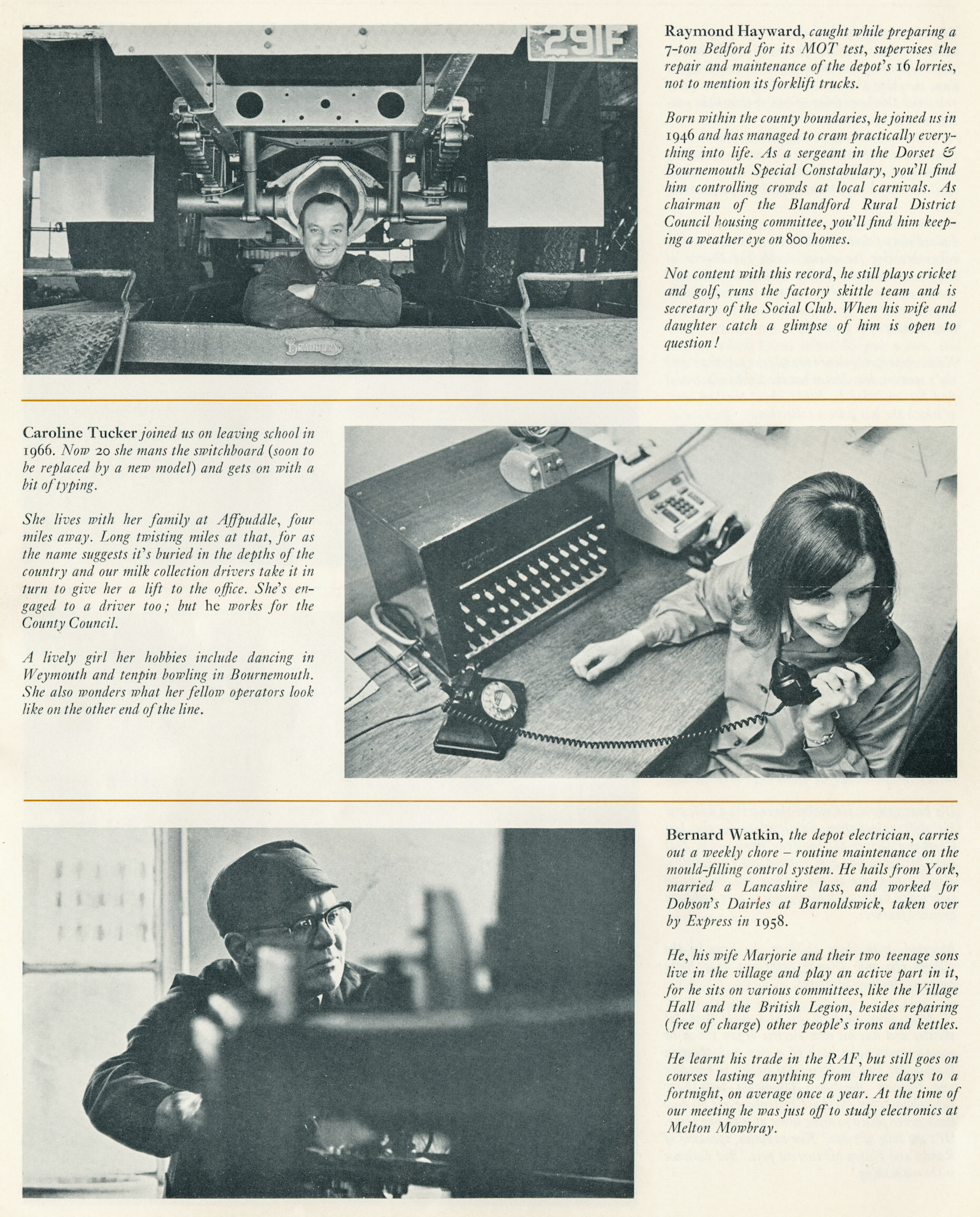 1971 Bladen Dairy/ Milborne St Andrew in cheesemaking times