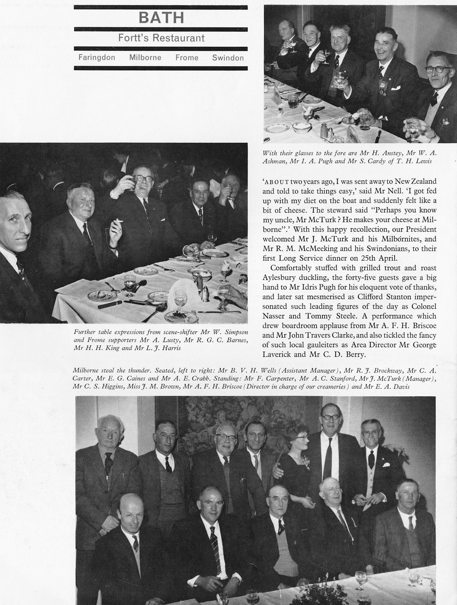 1961 Long Service Association Booklet pictures