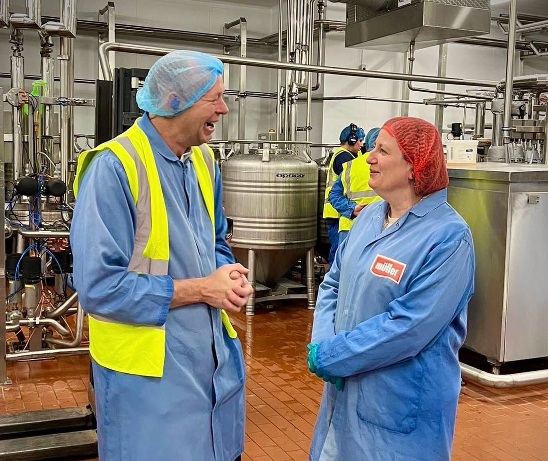 2025 Julia Buckley MP visits Minsterley Creamery on 4th July 2025. (Courtesy Julia Buckley MP)