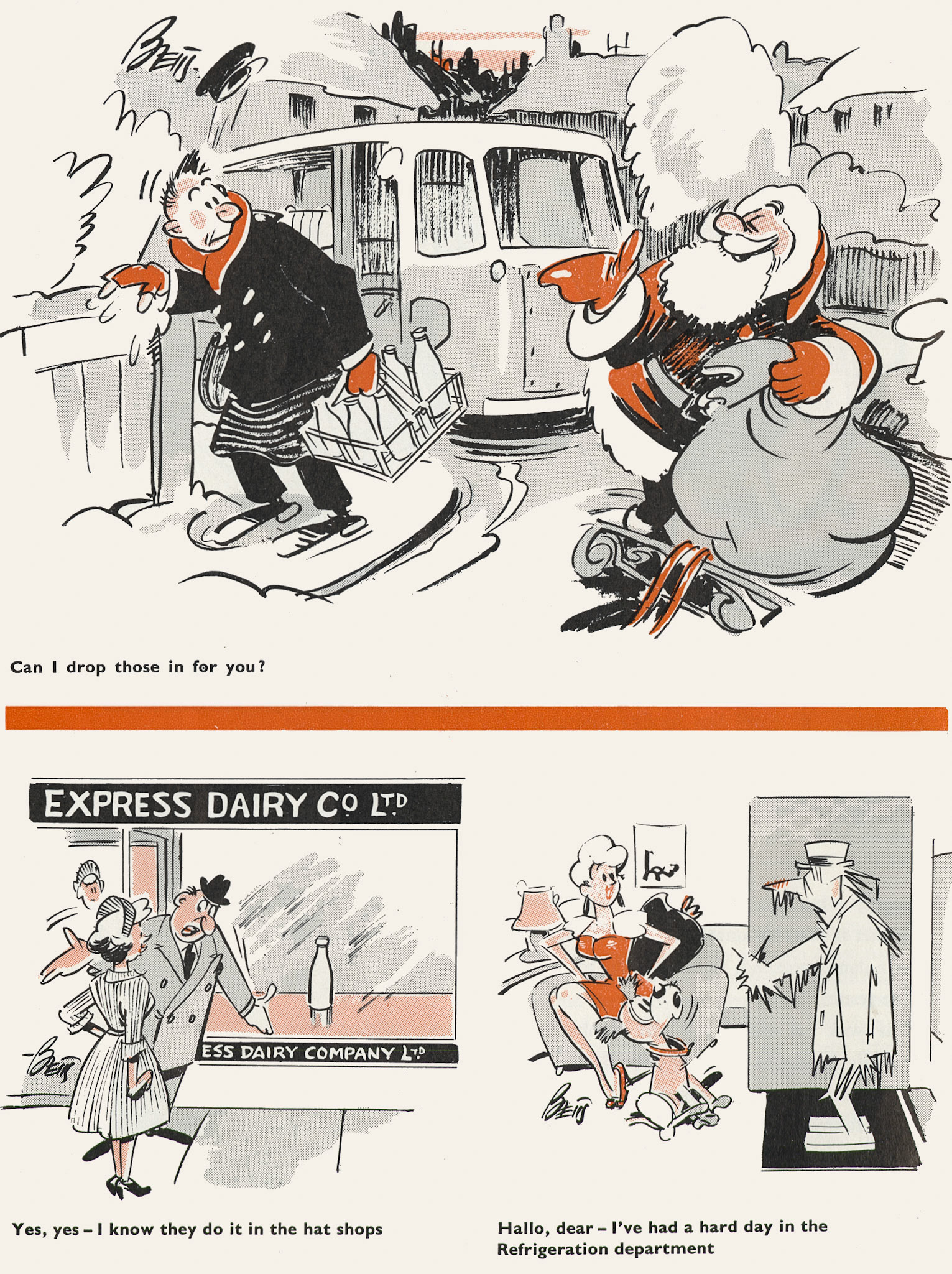 1960 Cartoons by Betts (Express News Christmas)