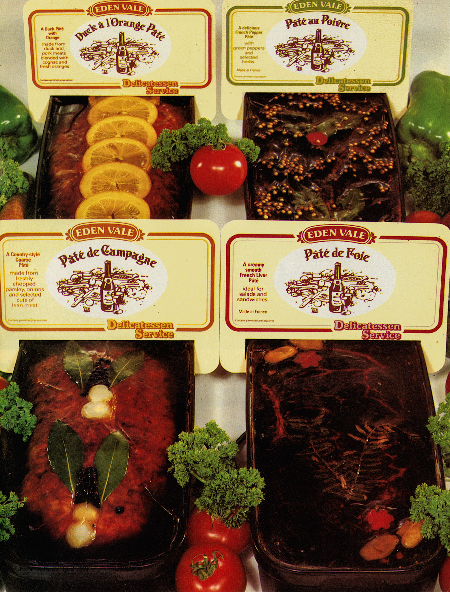 1981 Eden Vale imports and sells Belgian pate.  (April Express News)