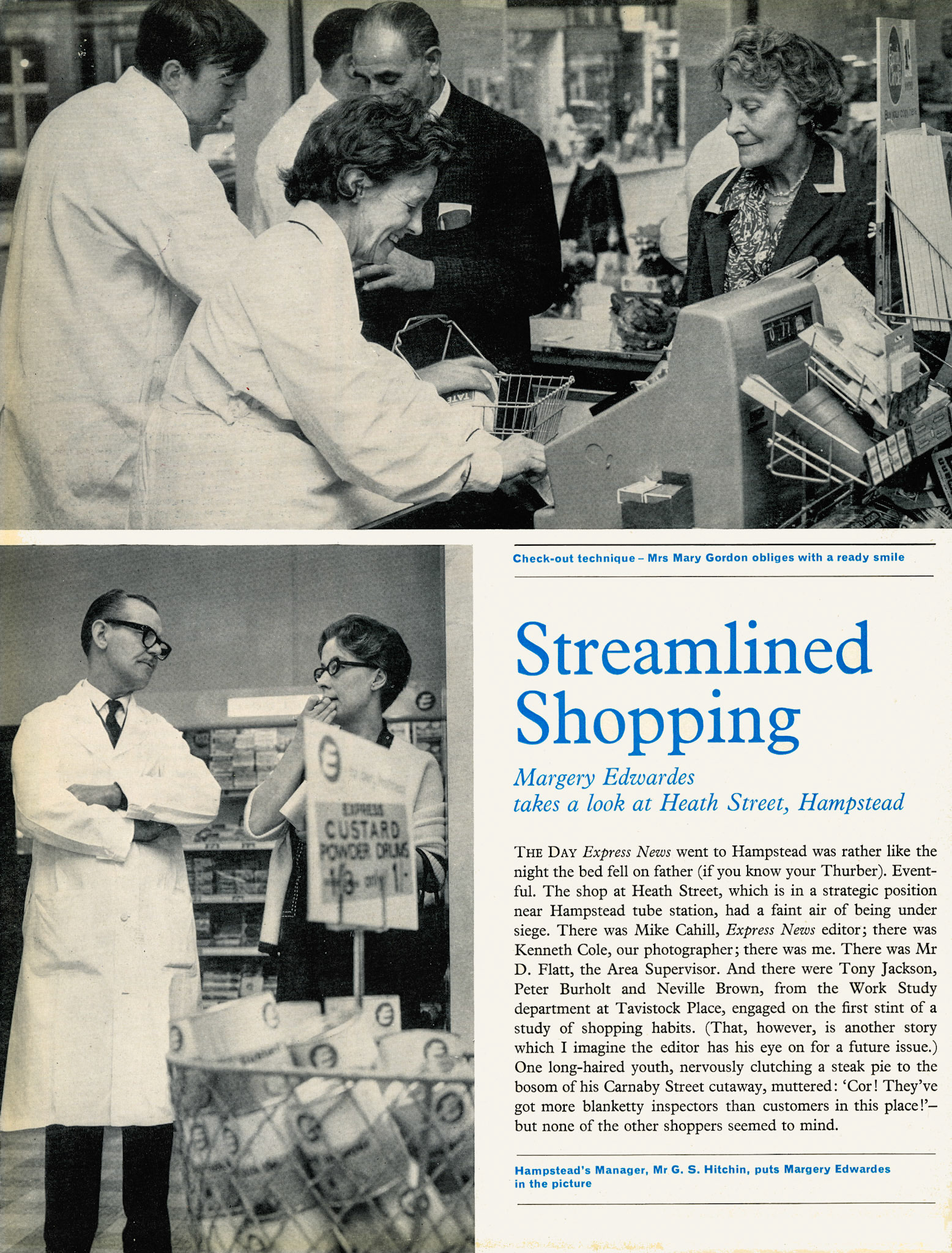 1965 Heath Street, Hampstead shop redevelopment. (Express News Summer/Autumn)