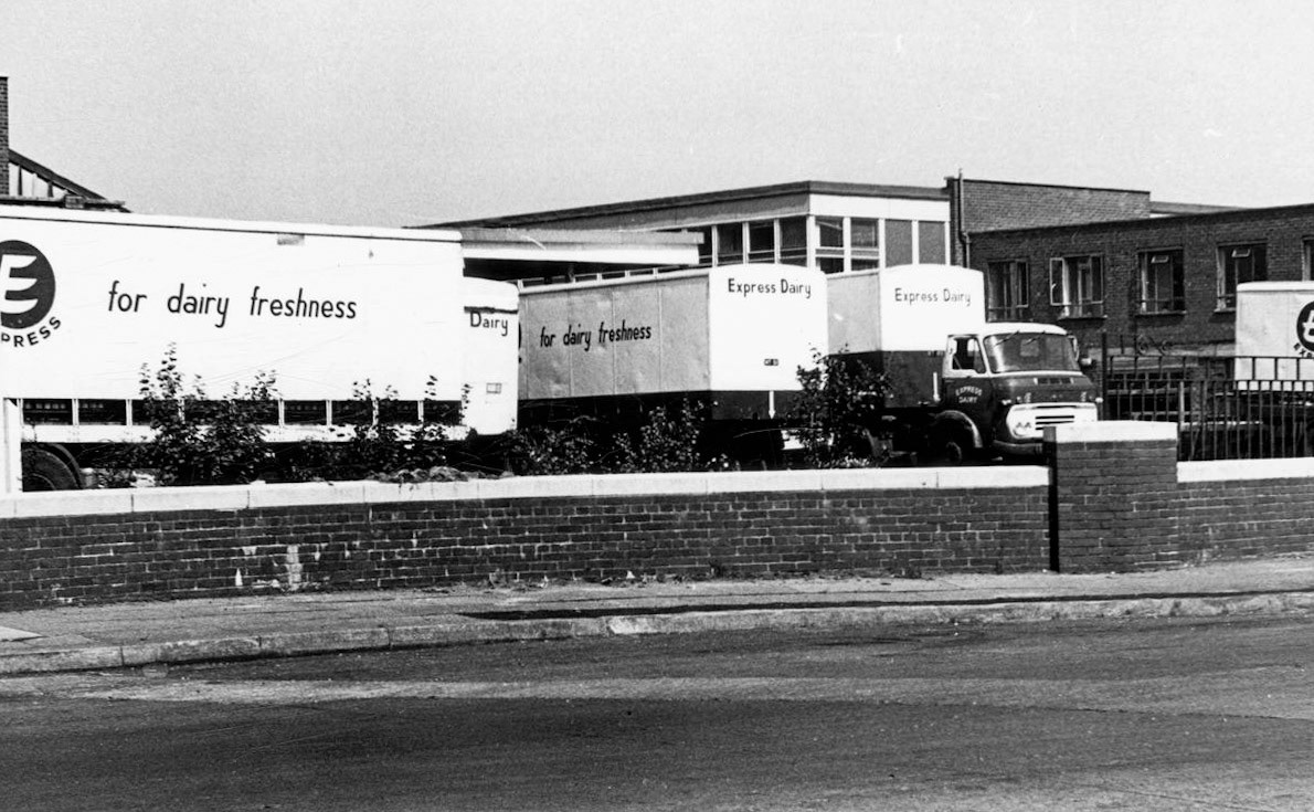 1971 Wythenshawe, Industrial Area, Paston Road - left side, at Express Dairy, Sharston Industrial Estate (Courtesy Manchester Library Collections)