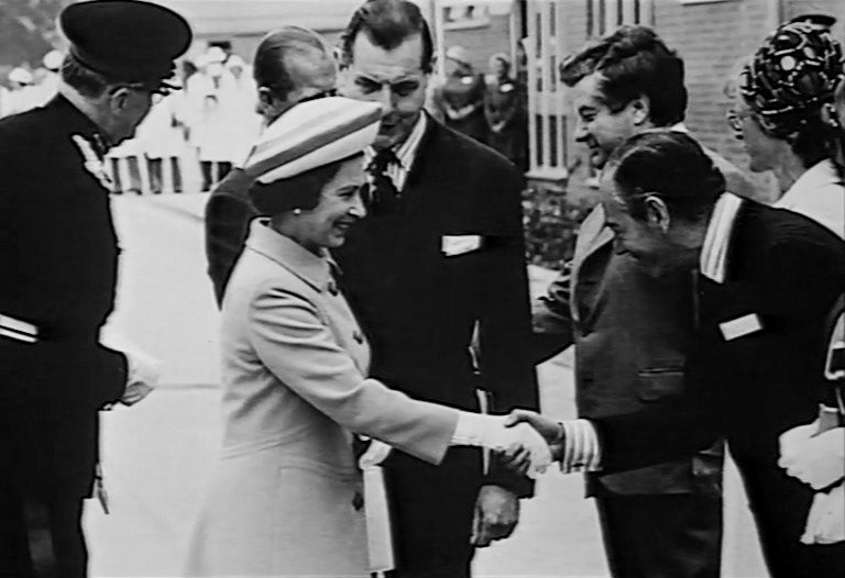 1975 The Queen and Prince Philip opened Lockerbie Creamery, which also achieved BS5750 Quality Certification. (Express 125 Years video still)