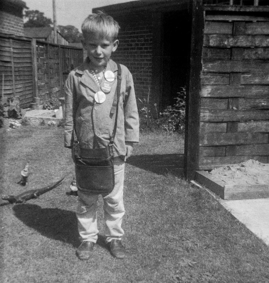 1966 Paul Smith aged 8, in their garden of 40 Westbrook Crescent, New Barnet. (Courtesy Paul Smith)