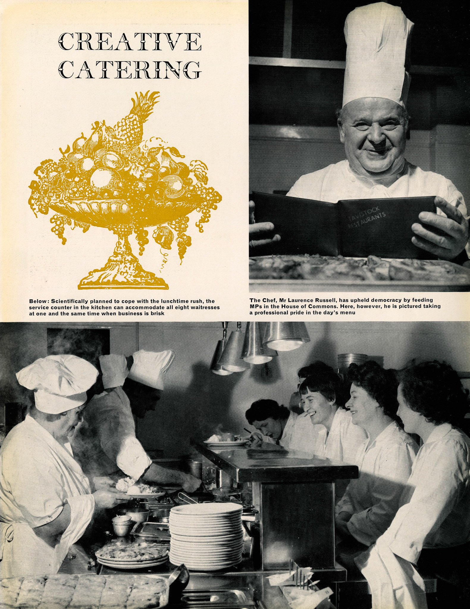 1965 Tavistock Restaurant in High Holborn, Central London