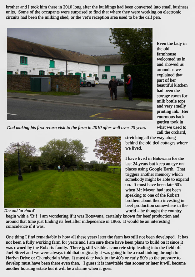 2024 More Memories of Joel Street Farm, by John Stonehill Page 3