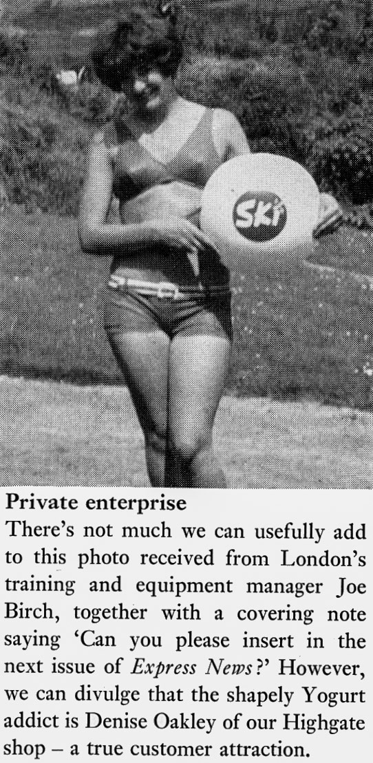 1968 Denise Oakley of Highgate Shop, photo received from Joe Birch. (Express News Christmas)