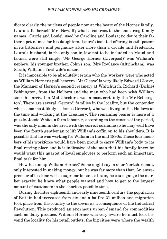 William Horner and his Creamery, Jill King