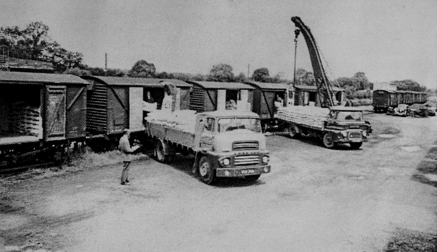 1921 "Former Minsterley Station" Glyn Jones comments "I was there the day that crane was cut down, around 1965" (Courtesy Joe Lyons)
