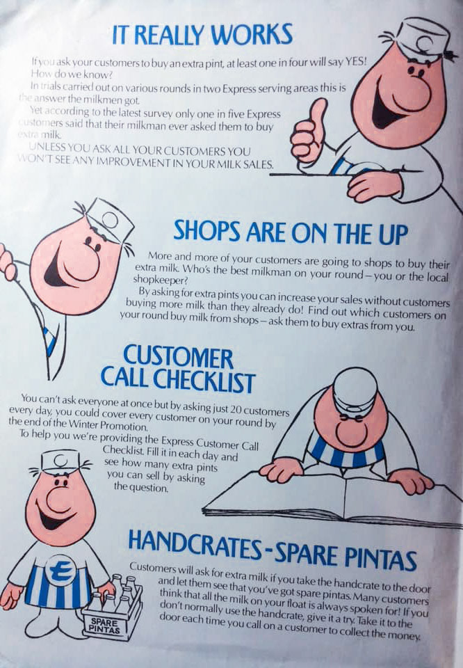 1982 Winter Milk Promotion Leaflet (Courtesy Michael Aldread)