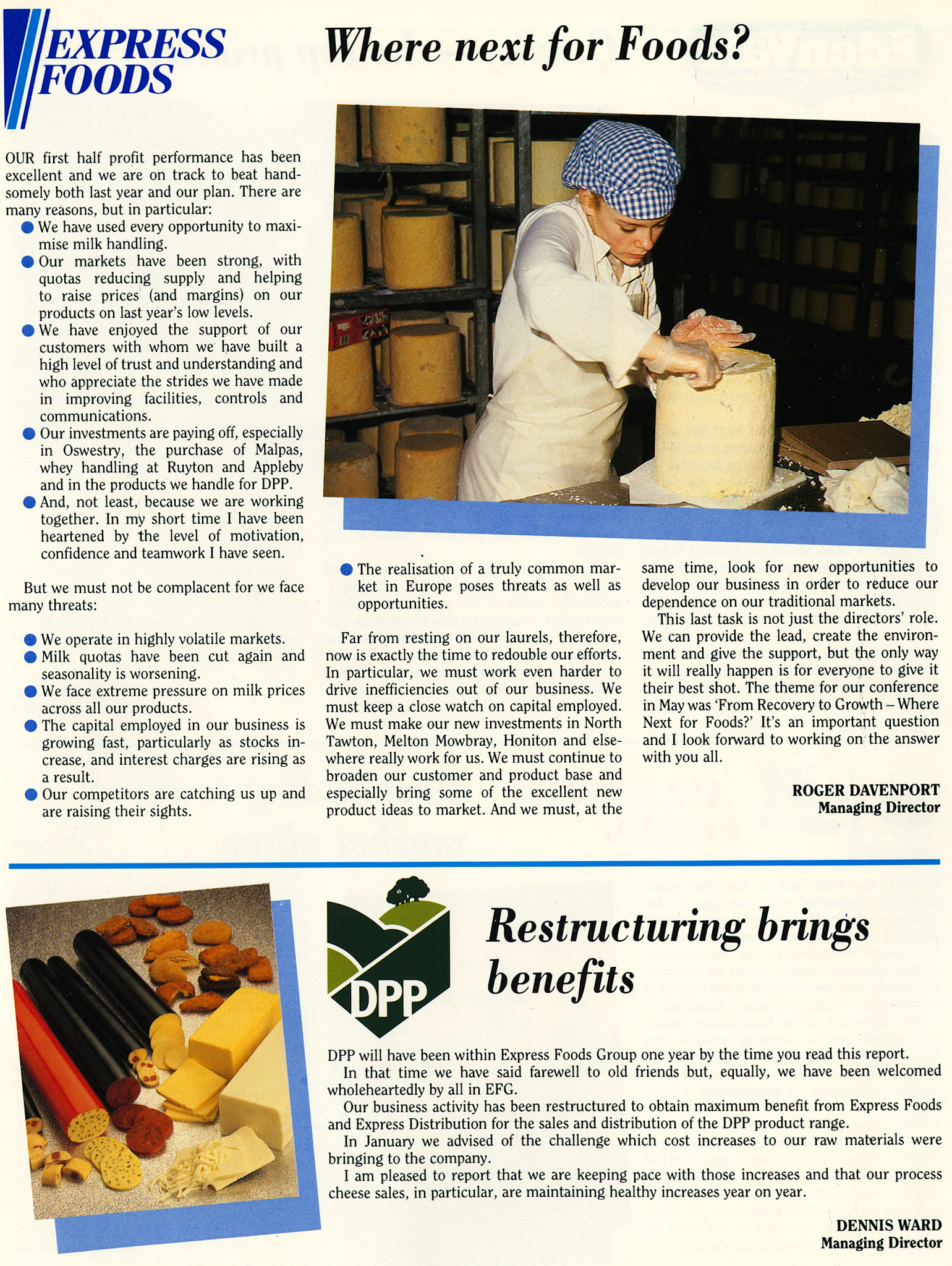 1988 EFG Half-Yearly report August. Page 4.