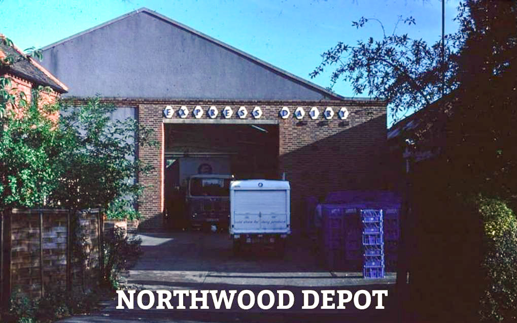 Northwood Depot. Sheila Neal remembers "I worked in Northwood Depot office from school 1968- and was made redundant in 1997 moving from the office to South Ruislip. We had over 40 milkmen and others... what great times and remember lots of names, and Sammy Sampson who had other names for many milkmen fantastic memories xx". Shirley Webb adds "I worked in the office, when I left school in 1966." (Courtesy Michael Aldread)