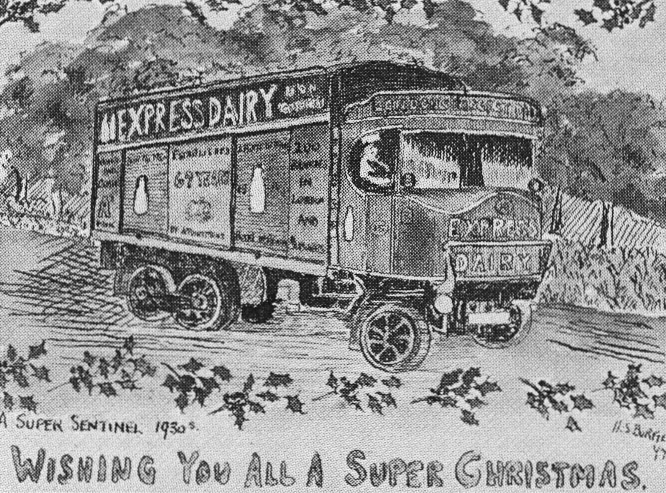 1978 Harold Burfield, retired driver from South Morden, used to load coke into one of these Sentinel Steam Wagons