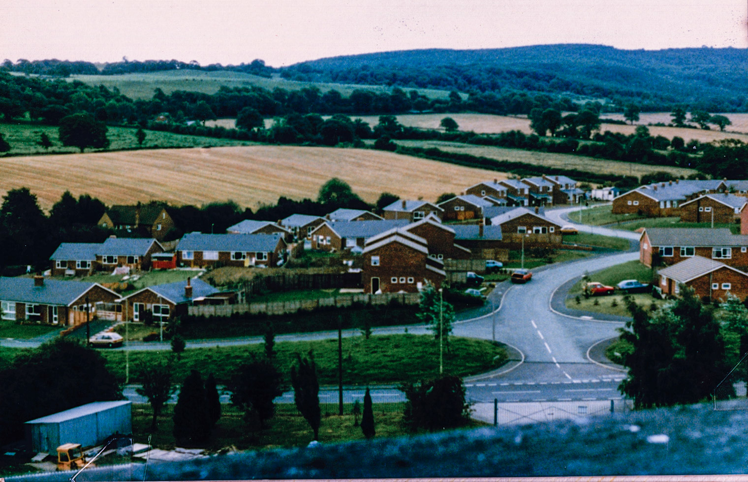 1990's View of Minsterley village from the creamery (Courtesy Joe Lyons)