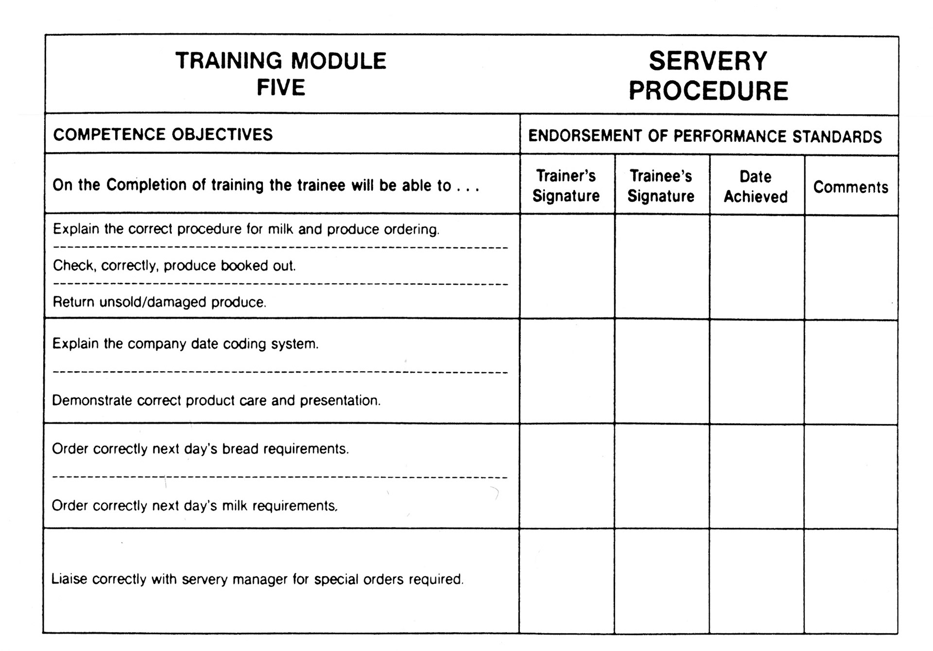 1990's Express/ Dale Farm Rounds Training Manual (Express Dairy Tales)
