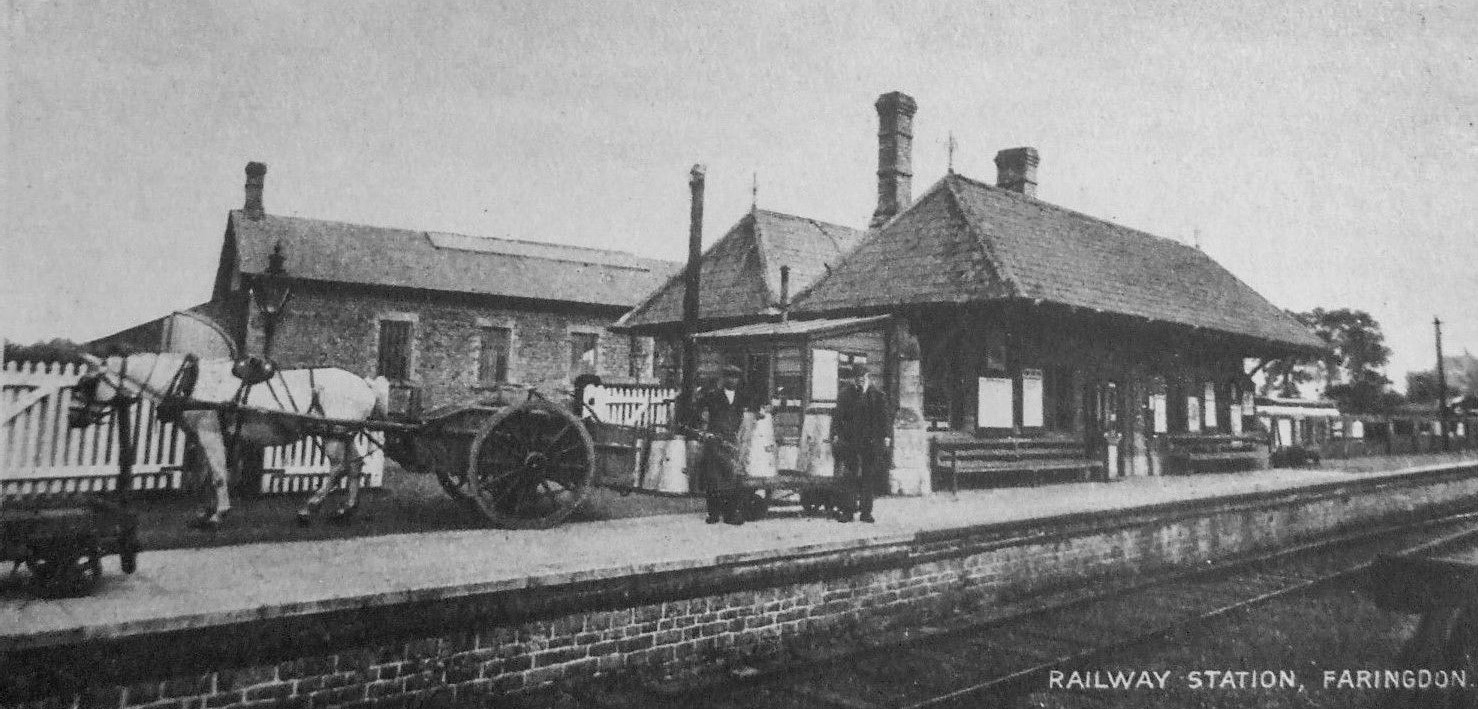 1920's? Faringdon Station, with churns waiting for collection. (Courtesy Memories of Faringdon FB Group)